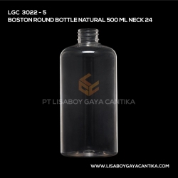 LGC-3022-5-BOSTON-ROUND-BOTTLE-NATURAL-500-ML-NECK-24