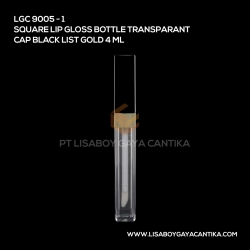 9005-1-SQUARE-LIP-GLOSS-BOTTLE-TRANSPARANT-CAP-BLACK-LIST-GOLD-4-ML